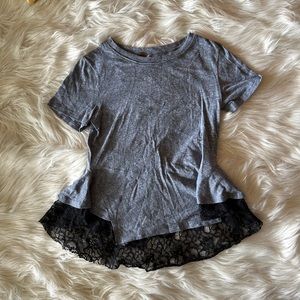 Free people Lace peplum top